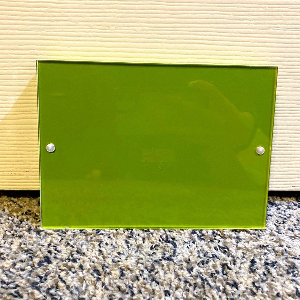 Bright green photo frame